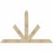 Ekena Millwork Saratoga Rough Sawn Timber Gable Bracket, Douglas Fir, 84"W x 53"H x 4"D x 6"F, 15/12 Pitch GBW084X53X0406SAR00RDF - alternate 1